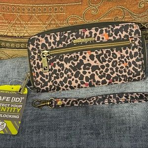 New Travelon RFID Blocking zip around wallet clutch